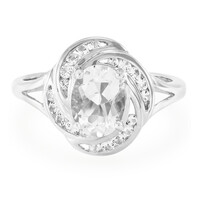Anello in argento con Petalite