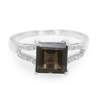 Anello in argento con Quarzo Fumè