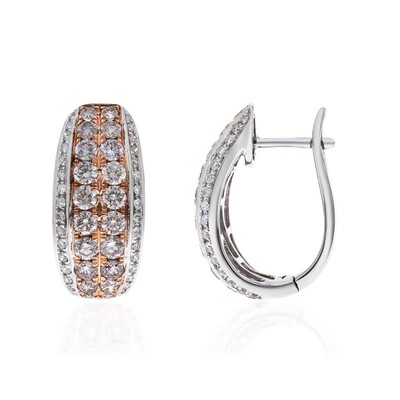 Orecchini in oro con Diamante Rosa I1 (CIRARI)