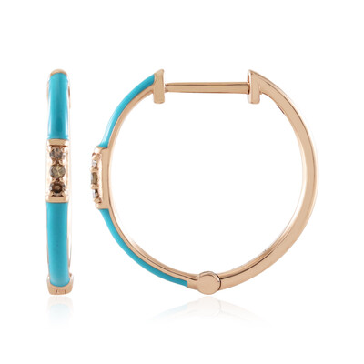 Orecchini in argento con Diamante Champagne I2