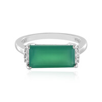 Anello in argento con Onice Verde