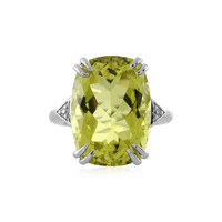 Anello in argento con Quarzo Limone