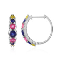 Orecchini in argento con Zaffiro Blu del Madagascar
