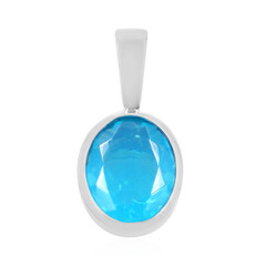 Ciondolo in argento con Opale Blu Caraibico