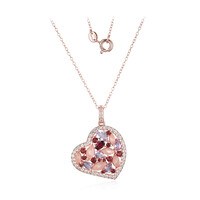 Collana in argento con Quarzo Rosa
