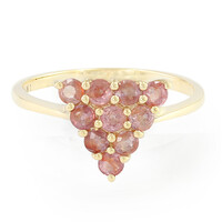 Anello in oro con Zaffiro Padparadscha (non riscaldato) (AMAYANI)