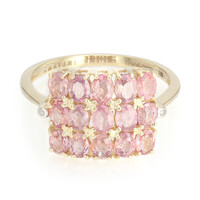 Anello in oro con Zaffiro Padparadscha (non riscaldato) (AMAYANI)