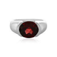 Anello in argento con Granato Mozambico