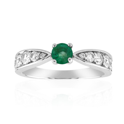 Anello in argento con Smeraldo Russo