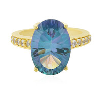 Anello in argento con Quarzo Oceano