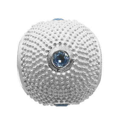 Ciondolo in argento con Topazio Blu Svizzero (MONOSONO COLLECTION)