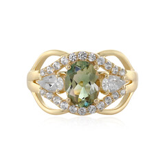 Anello in oro con Pietra del Sole dell'Oregon