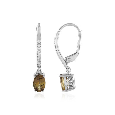 Orecchini in argento con Tanzanite Gialla (non riscaldata)