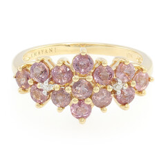 Anello in oro con Zaffiro Padparadscha (non riscaldato) (AMAYANI)