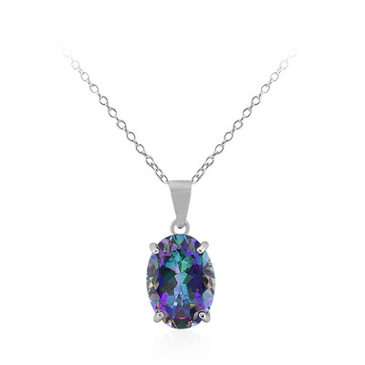 Collana in argento con Quarzo Mistico Blu