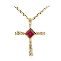 Collana in oro con Rubino Mozambico AAA (CIRARI)