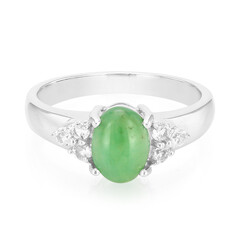 Anello in argento con Crisoprasio Imperiale