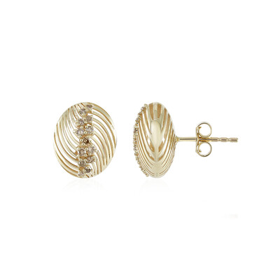 Orecchini in oro con Diamante Champagne I3 (Ornaments by de Melo)