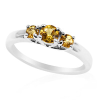 Anello in argento con Scapolite Cognac