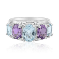Anello in argento con Topazio Blu Cielo