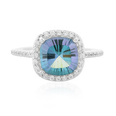 Anello in argento con Quarzo Oceano