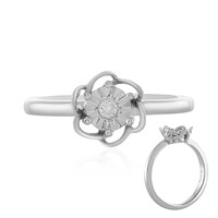 Anello in argento con Diamante I4 (J)