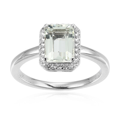 Anello in argento con Ametista Verde