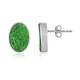 Orecchini in argento con Uvarovite (Bali Barong)