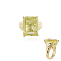 Anello in argento con Quarzo Limone