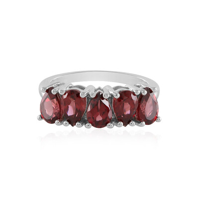 Anello in argento con Granato Mozambico
