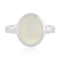 Anello in argento con Pietra di Luna Bianca