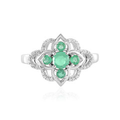 Anello in argento con Smeraldo Russo