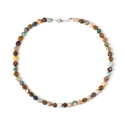 Collana in argento con Diaspro Oceano