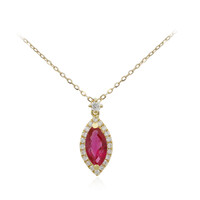 Collana in oro con Rubino Mozambico AAA