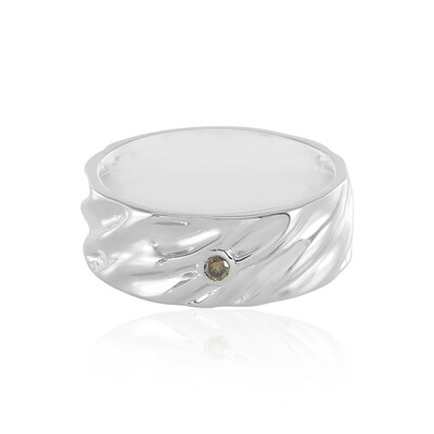 Anello in argento con Diamante Champagne I3 (de Melo)