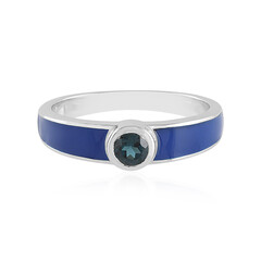 Anello in argento con Topazio Blu Londra