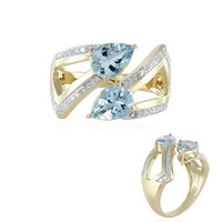 Anello in oro con Acquamarina Santa Maria (de Melo)