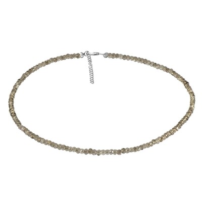 Collana in argento con Quarzo Fumè