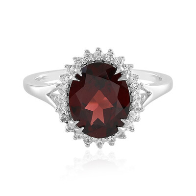 Anello in argento con Granato Mozambico