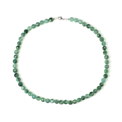 Collana in argento con Quarzo Verde Foresta