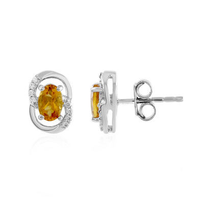 Orecchini in argento con Citrino
