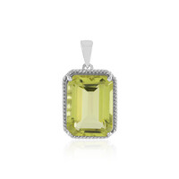 Ciondolo in argento con Quarzo Ouro Verde