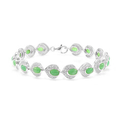 Bracciale in argento con Crisoprasio Imperiale