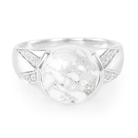 Anello da uomo in argento con Howlite