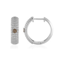 Orecchini in argento con Diamante Champagne I2 (de Melo)