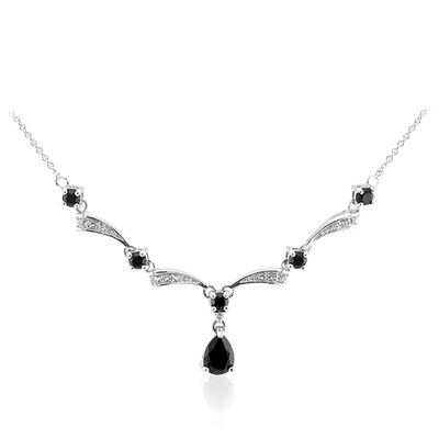 Collana in argento con Spinello Nero