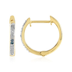 Orecchini in argento con Diamante Blu I3