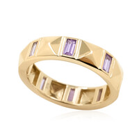 Anello in oro con Zaffiro Ceylon Porpora (non riscaldato)