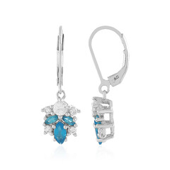 Orecchini in argento con Apatite Blu Neon