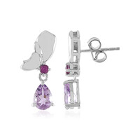 Orecchini in argento con Ametista Rose de France